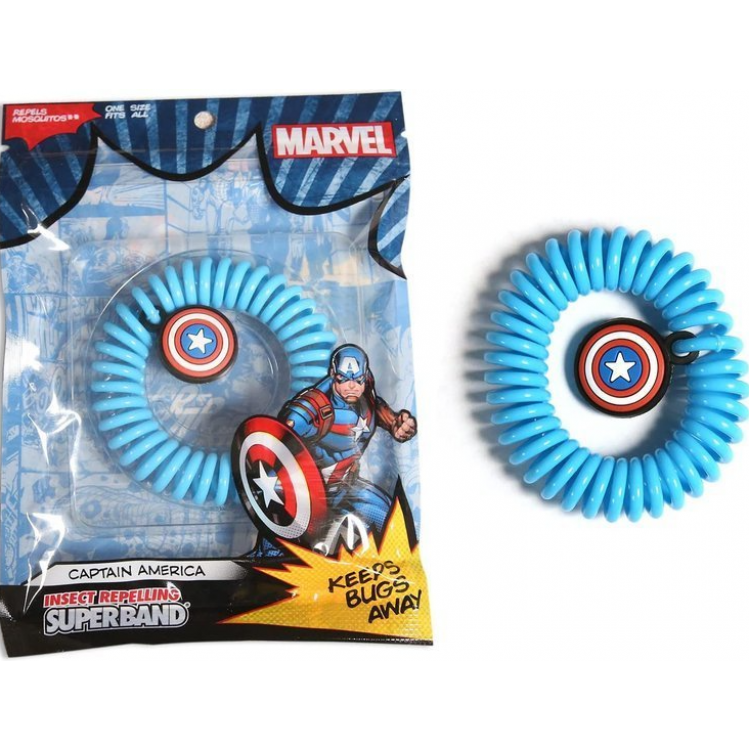 Náramok na odpudzovanie komárov Marvel - Kapitán Amerika 